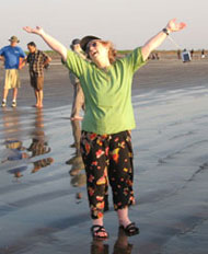 Ecstatic on the beach in India